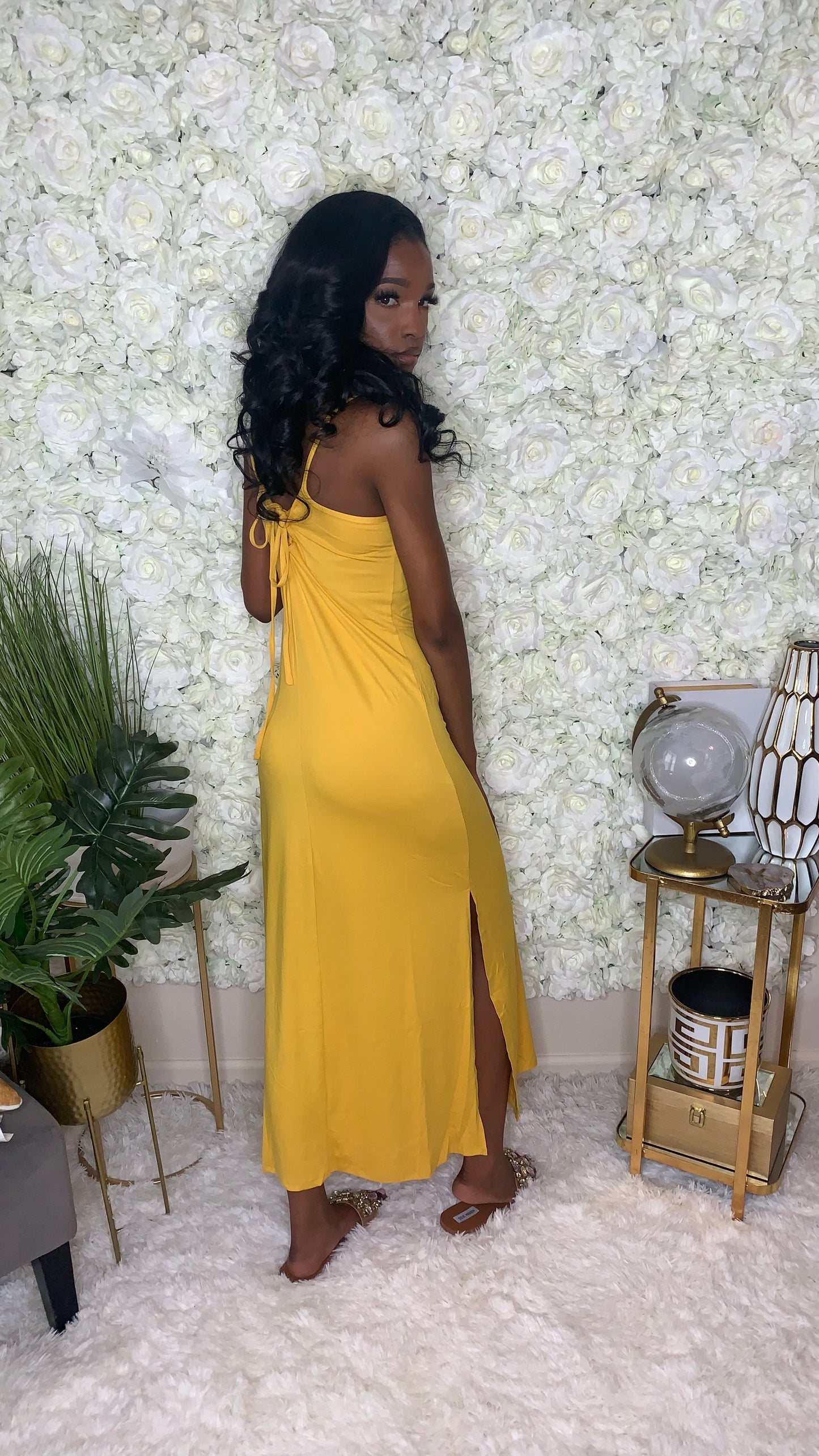 Golden Maxi dress