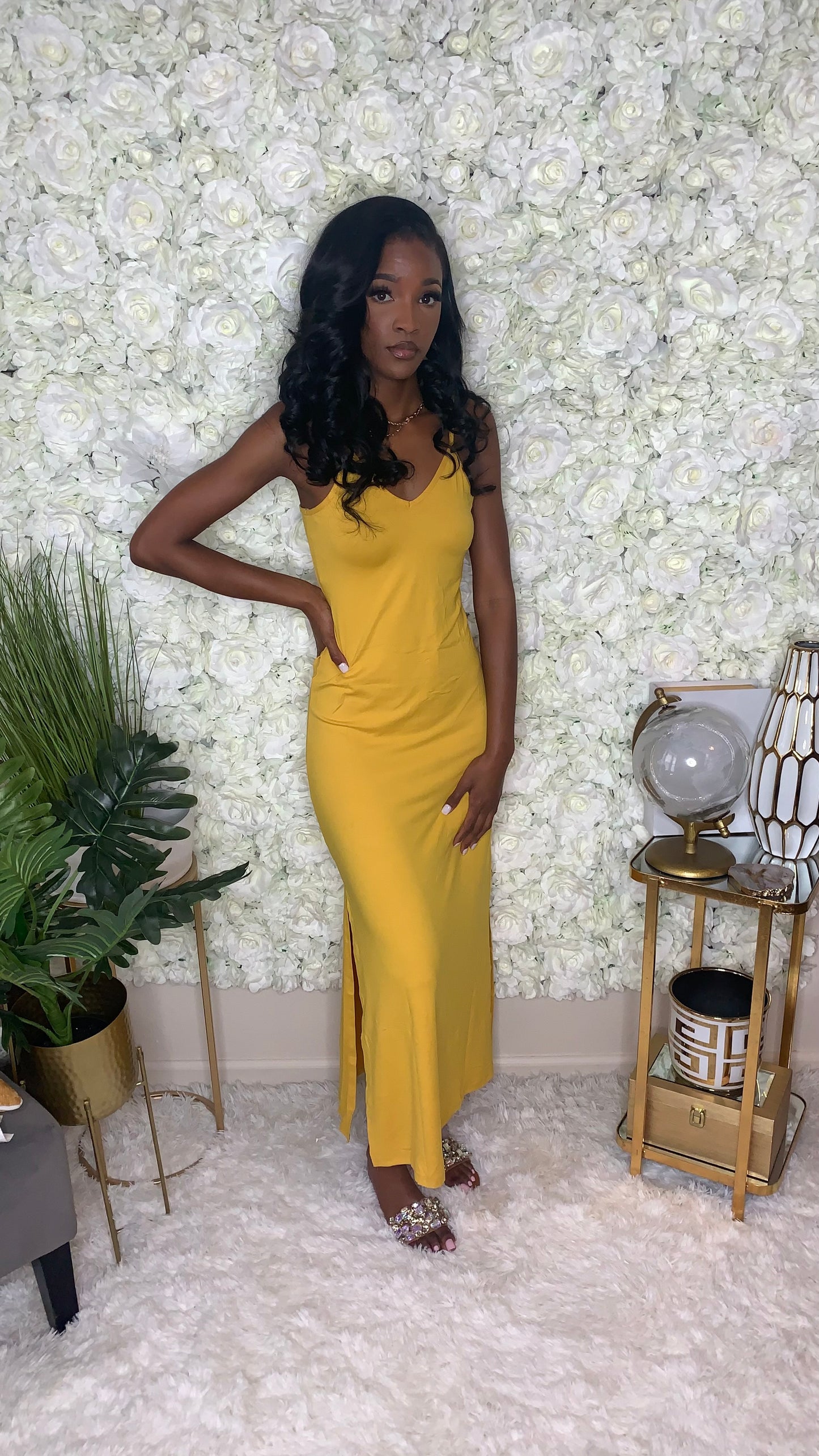 Golden Maxi dress