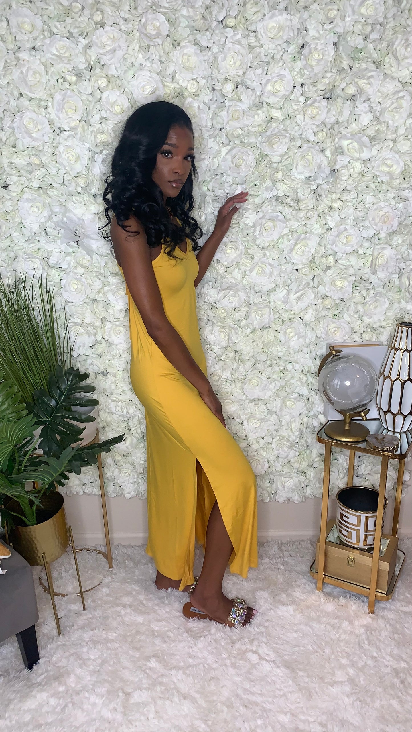 Golden Maxi dress