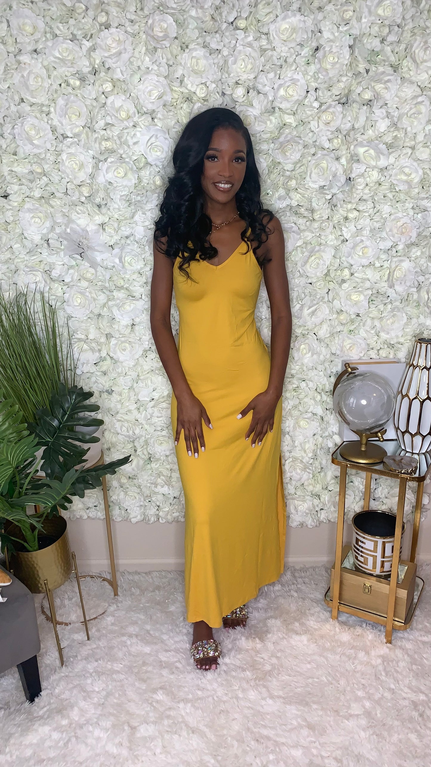 Golden Maxi dress