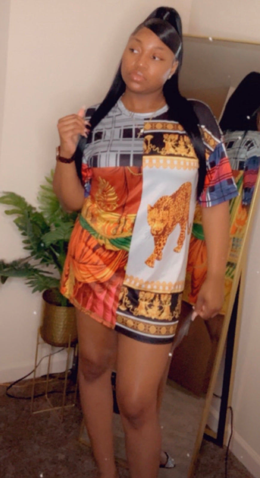 Exotic Print Dress