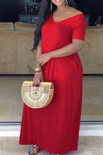 Load image into Gallery viewer, Red maxi dress
